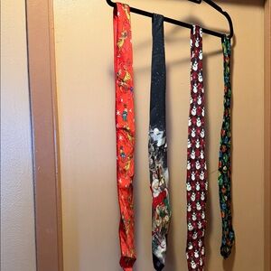 Belk Festive Holiday Ties - Red, Black, Green